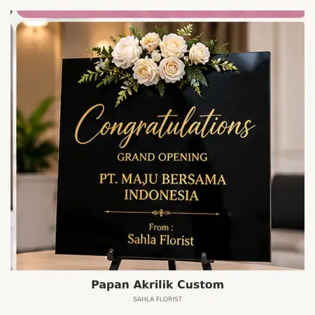 Papan Bunga Akrilik Paser